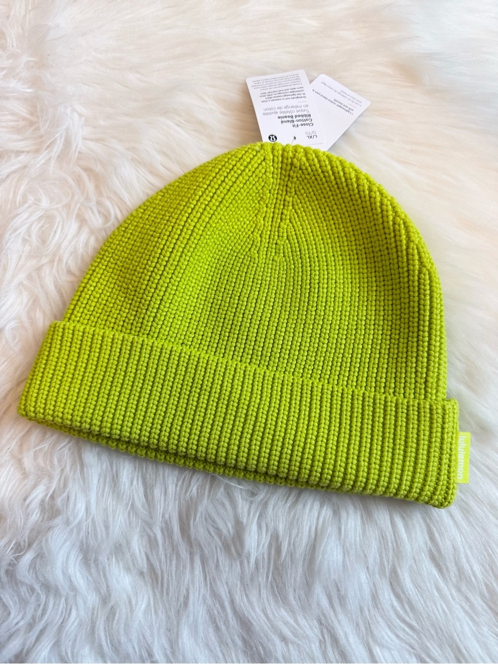 Lululemon Close-Fit cotton-Blend Ribbed Knit Beanie LCHN L/XL New